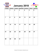 2018 Holiday Graphics Calendar