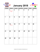 2018 Holiday Graphics Calendar with Holidays