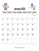2022 Holiday Graphics Calendar, Landscape with Holidays
