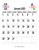 2023 Large-Number Holiday Graphics Calendar, Landscape