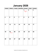 2026 Calendar with Holidays