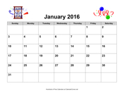 2016 Holiday Graphics Calendar, Landscape