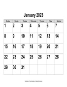 2023 Large-Number Calendar, Landscape