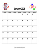 2026 Holiday Graphics Calendar, Landscape