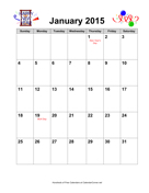2015 Holiday Graphics Calendar with Holidays