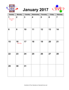 2017 Holiday Graphics Calendar with Holidays